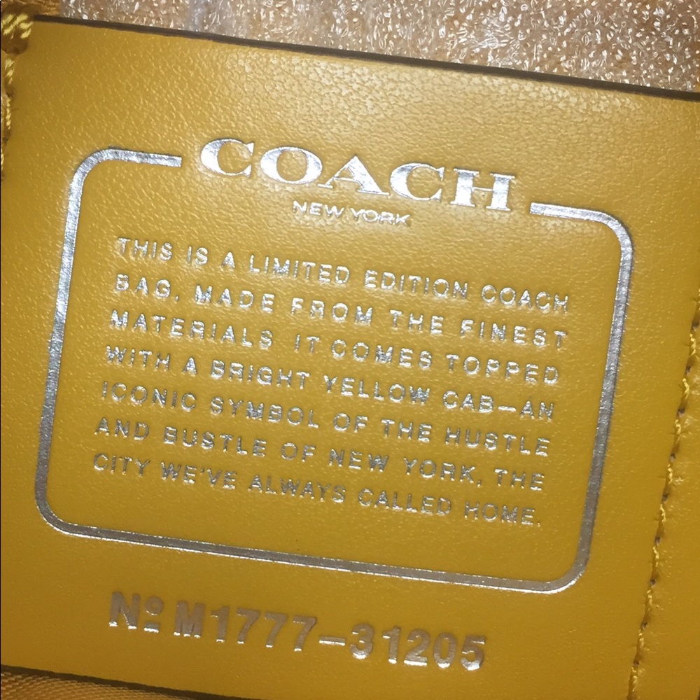 NWT Limited Edition Coach Signature NY Taxi Tote - Picture 7 of 8
